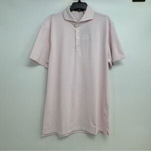 NWT G/Fore Short Sleeve Golf Polo Shirt Men’s Size M Pink  Striped $120